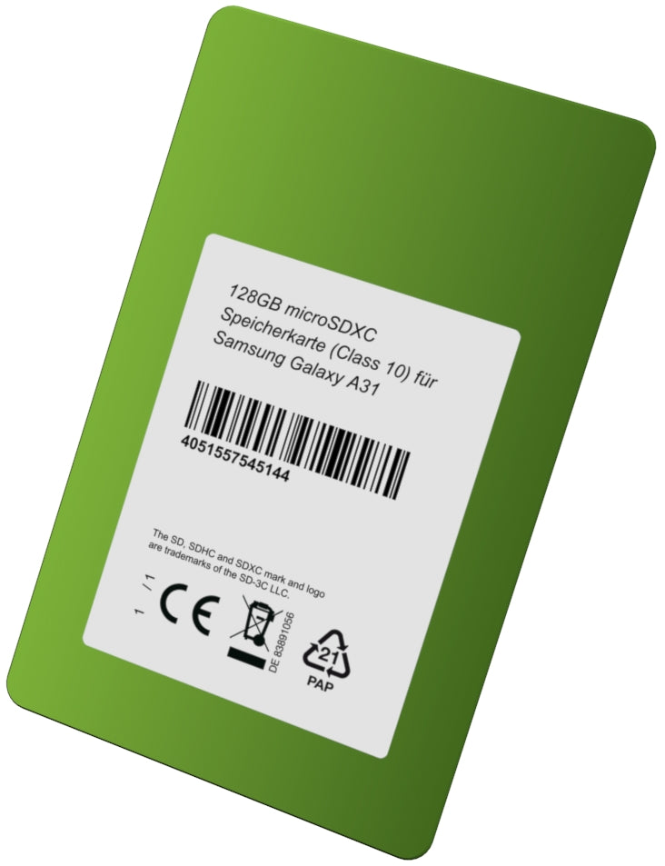 DSP Memory 128GB microSDXC Speicherkarte (Class 10) für Samsung Galaxy A31