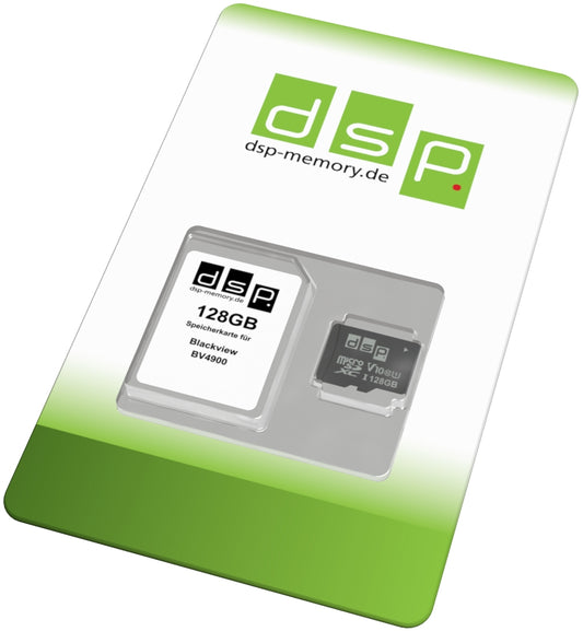 DSP Memory 128GB microSDXC Speicherkarte (Class 10) für Blackview BV4900