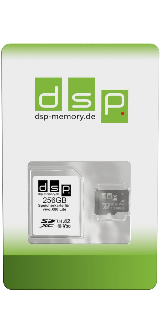 DSP Memory 256GB Speicherkarte für vivo X80 Lite (A2, V30, U3)