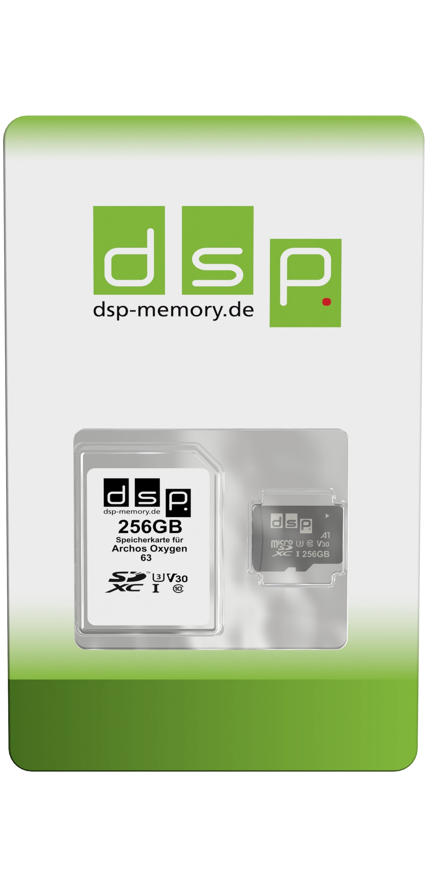 DSP Memory 256GB Speicherkarte (A1, V30, U3) für Archos Oxygen 63