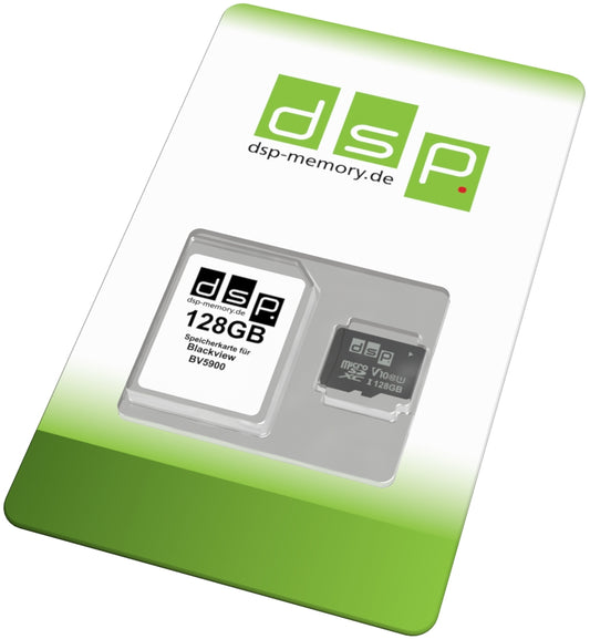 DSP Memory 128GB microSDXC Speicherkarte (Class 10) für Blackview BV5900