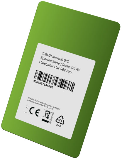 DSP Memory 128GB microSDXC Speicherkarte (Class 10) für Caterpillar Cat S62 Pro