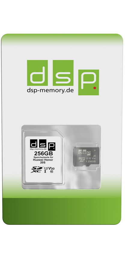 DSP Memory 256GB microSDXC Speicherkarte (A1, V30, U3) für Huawei Honor 20S