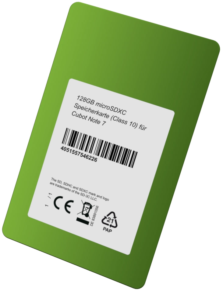 DSP Memory 128GB microSDXC Speicherkarte (Class 10) für Cubot Note 7