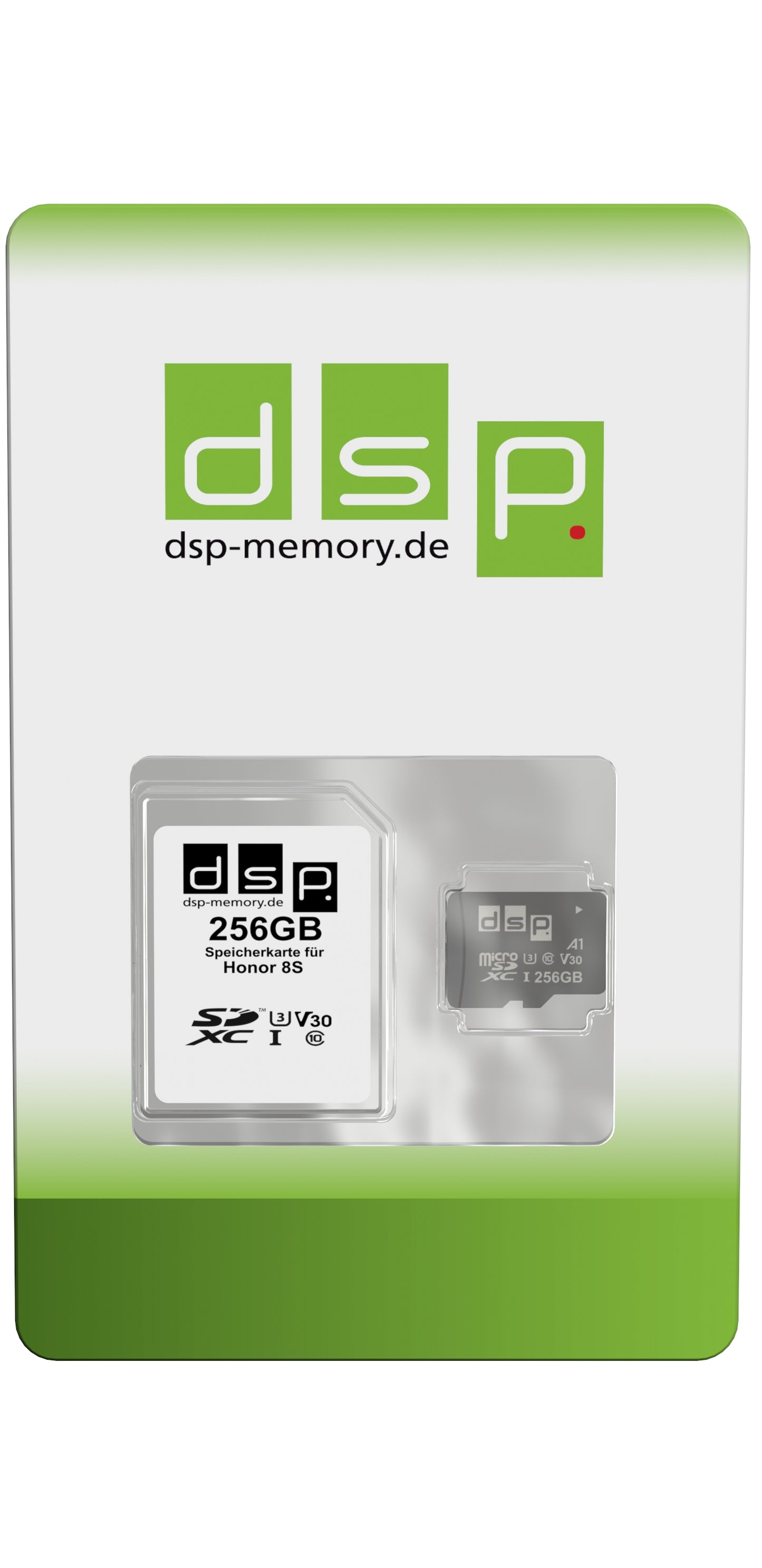 DSP Memory 256GB microSDXC Speicherkarte (A1, V30, U3) für Honor 8S