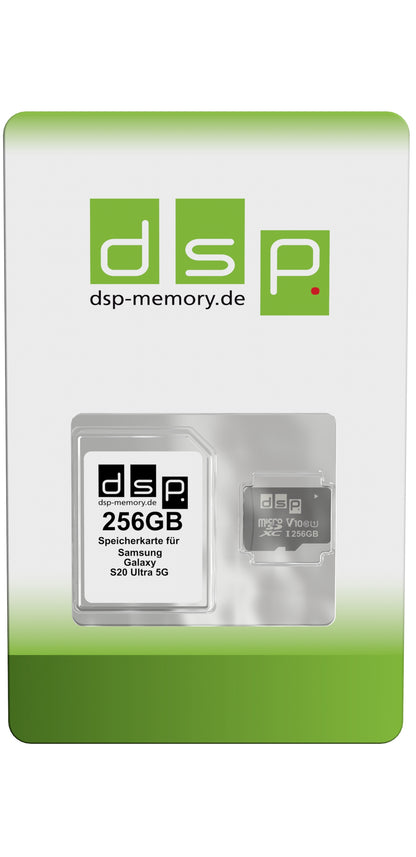 DSP Memory 256GB microSDXC Speicherkarte (Class 10) für Samsung Galaxy S20 Ultra 5G