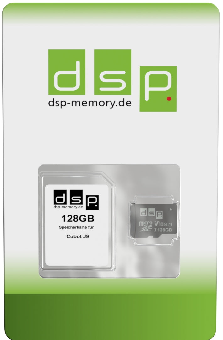 DSP Memory 128GB microSDXC Speicherkarte (Class 10) für Cubot J9