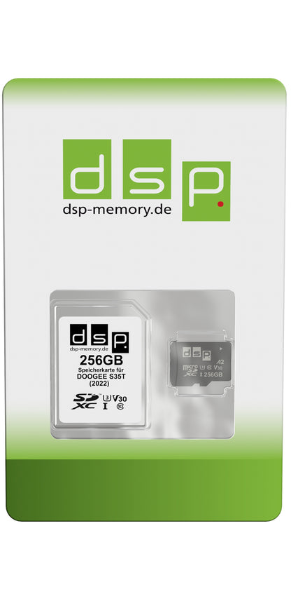 DSP Memory 256GB microSDXC Speicherkarte (A2, V30, U3) für DOOGEE S35T (2022)