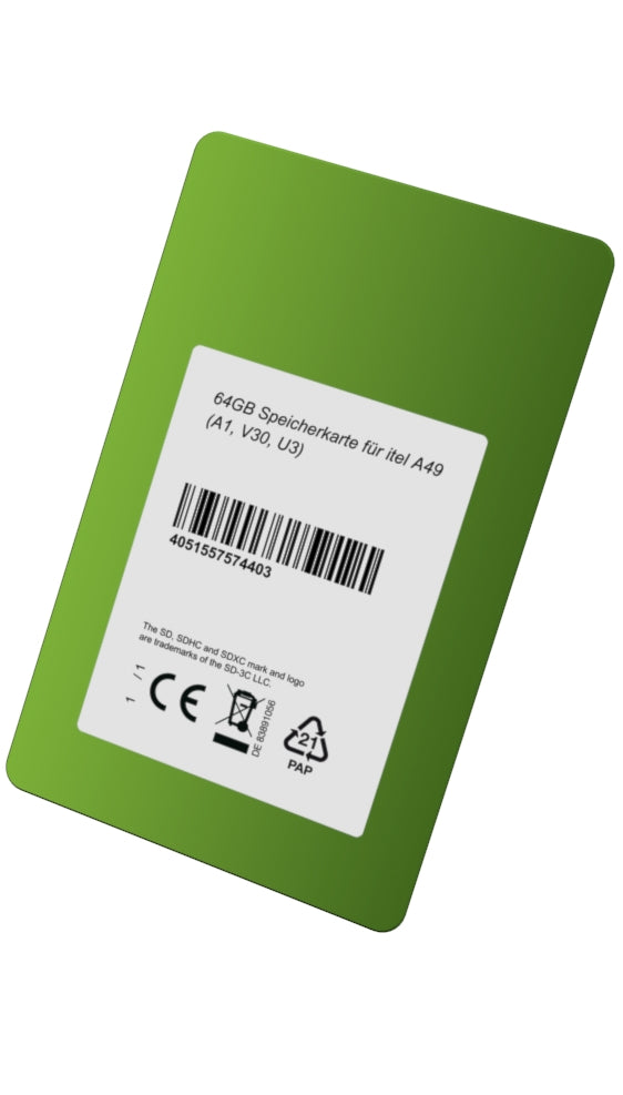DSP Memory 64GB Speicherkarte für itel A49 (A1, V30, U3)