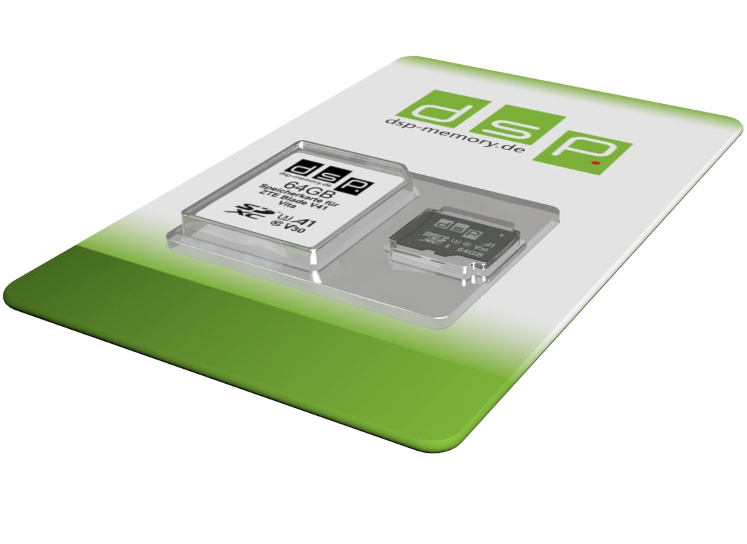 DSP Memory 64GB Speicherkarte für ZTE Blade V41 Vita (A1, V30, U3)